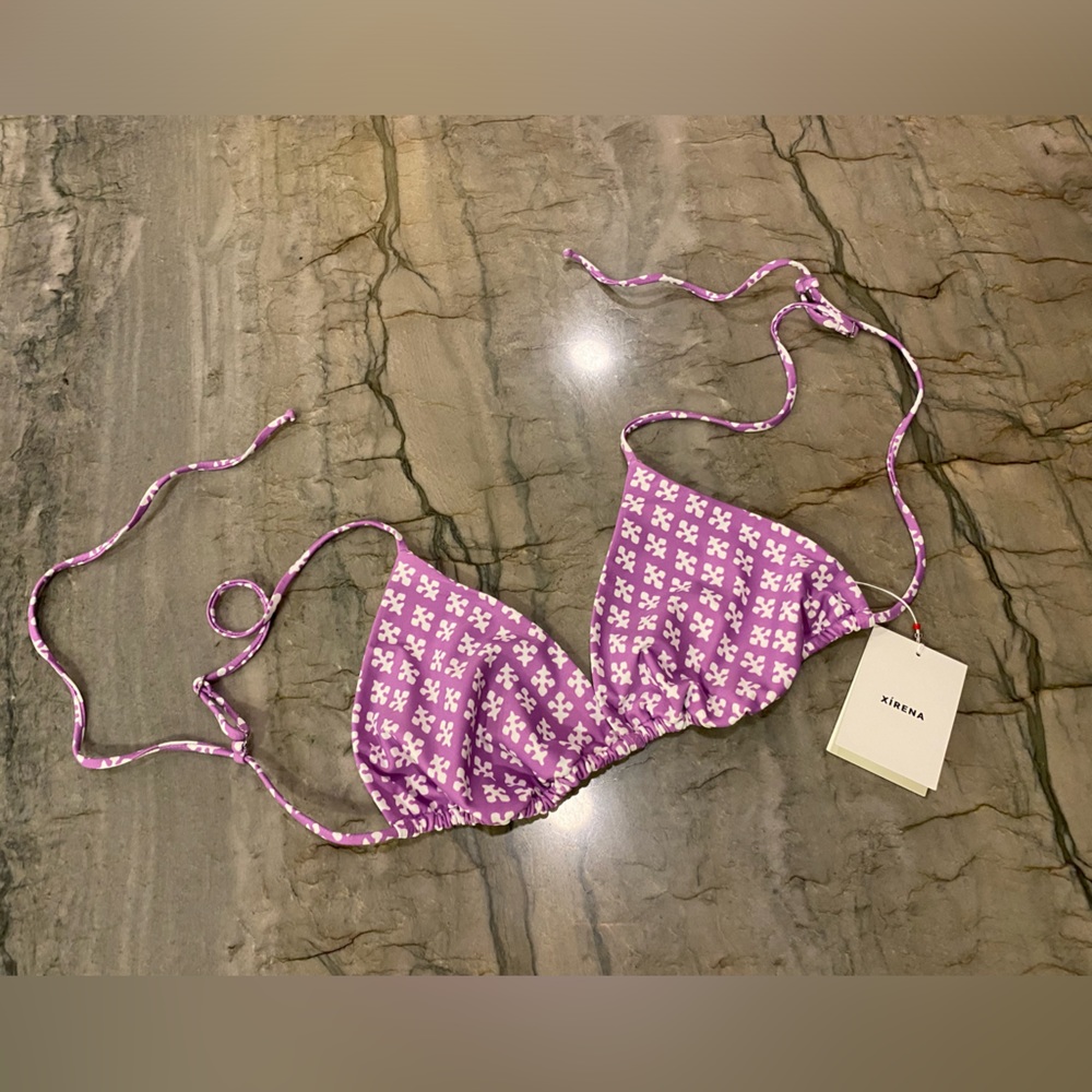 Xirena Tia Bikini Top in Purple Clover - Picture 4 of 9